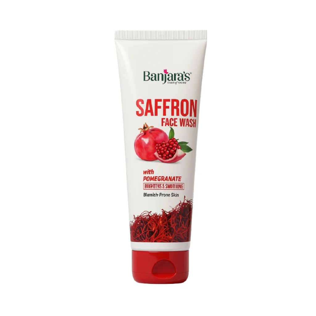 BANJARA S SAFFRON FACE WASH WITH POMEGRANATE FOR BLEMISH-PRONE SKIN 50 ML