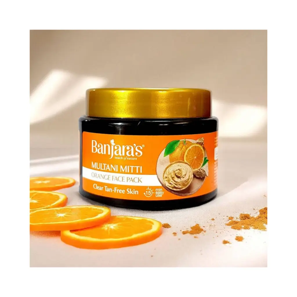 BANJARA S MULTANI MITTI ORANGE FACE PACK JAR 100 GM