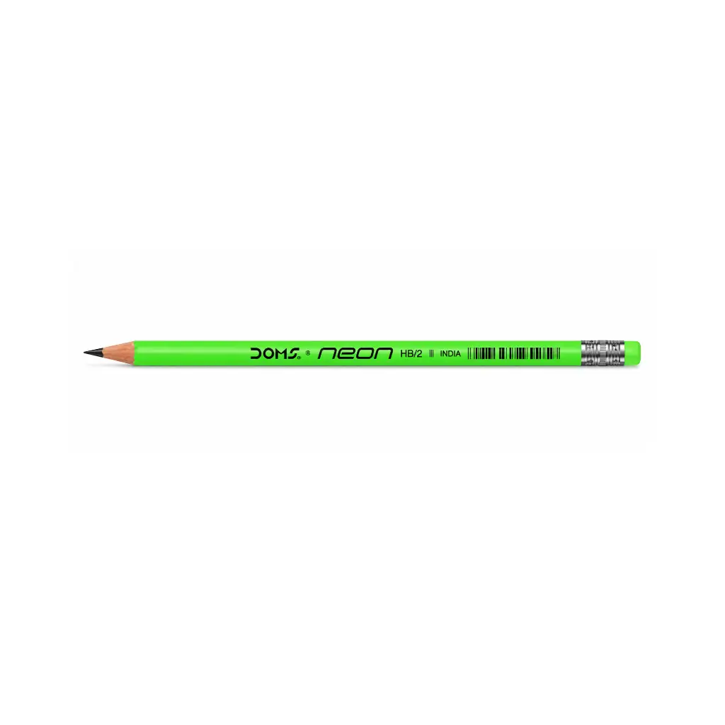 DOMS NEON ERASER TIPPED SUPER DARK HB/2 GRAPHITE PENCIL