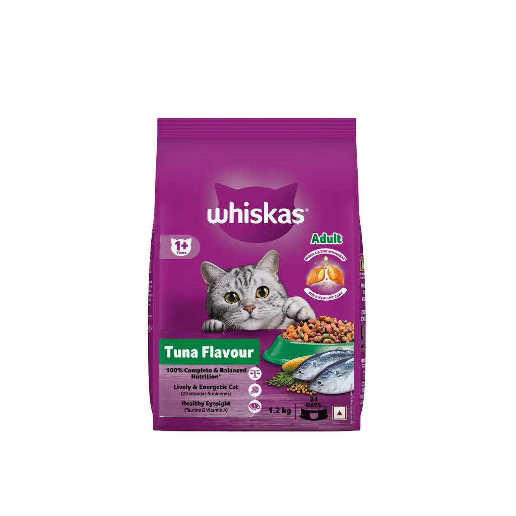 WHISKAS ADULT TUNA FLAVOUR 1+ YEARS 1.2 KG