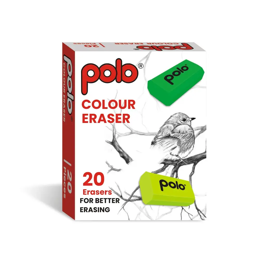 POLO ERASER COLOURED IN JAR 100 PCS