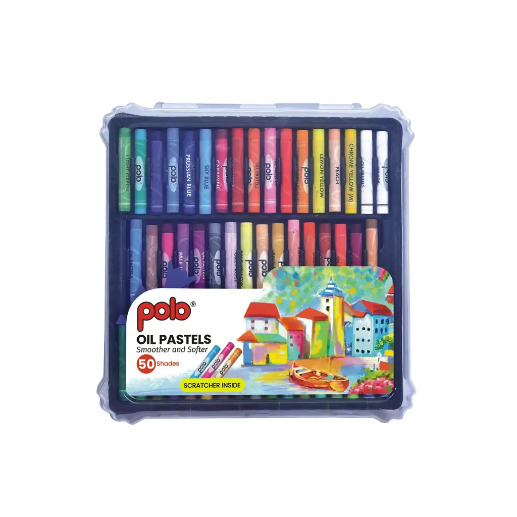 Polo Oil Pastels 50 Colours Plastic Box