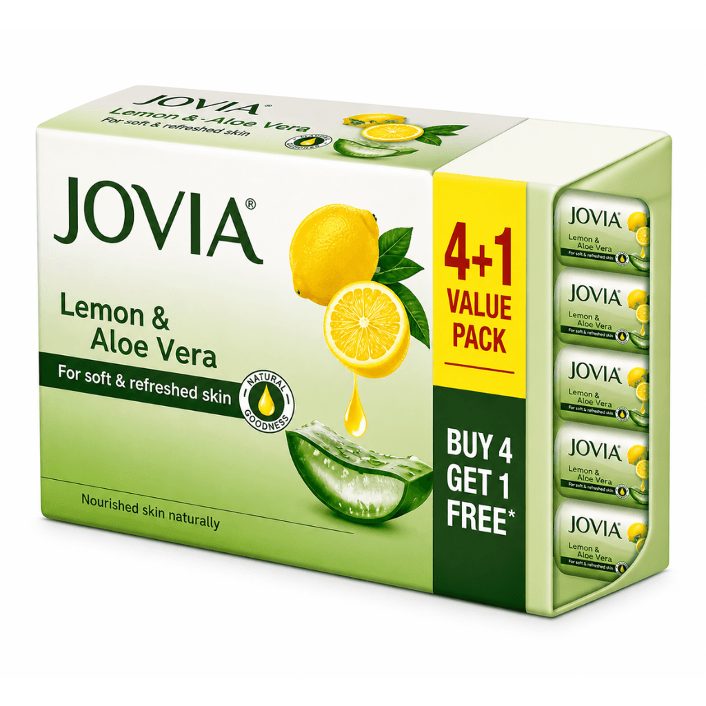 JOVIA LEMON & ALOE VERA SOAP 4+1 PACK