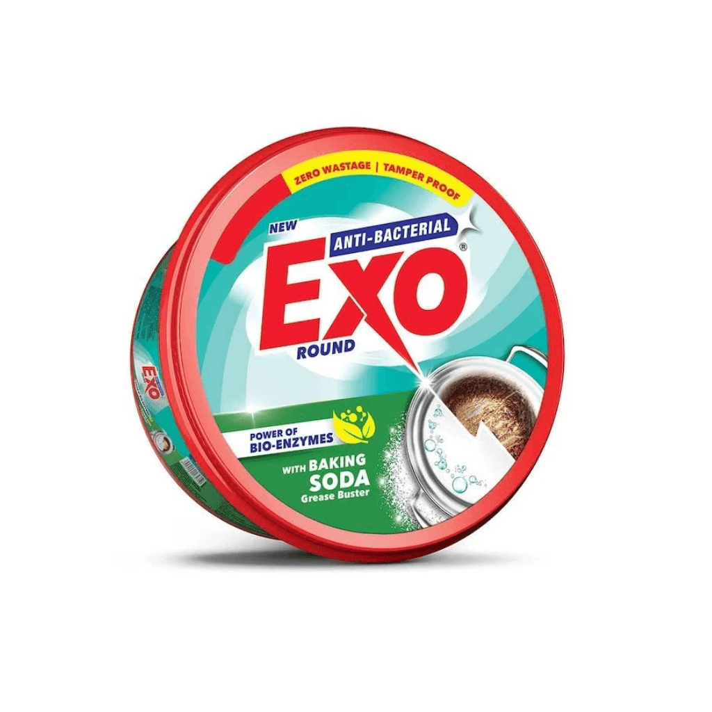 Exo Anti-Bacterial Dishwash| Power of Bio-Enzymes Removes Tough Grease | Complete Dishwashing Solution With Baking Soda for Grease Buster 250gm