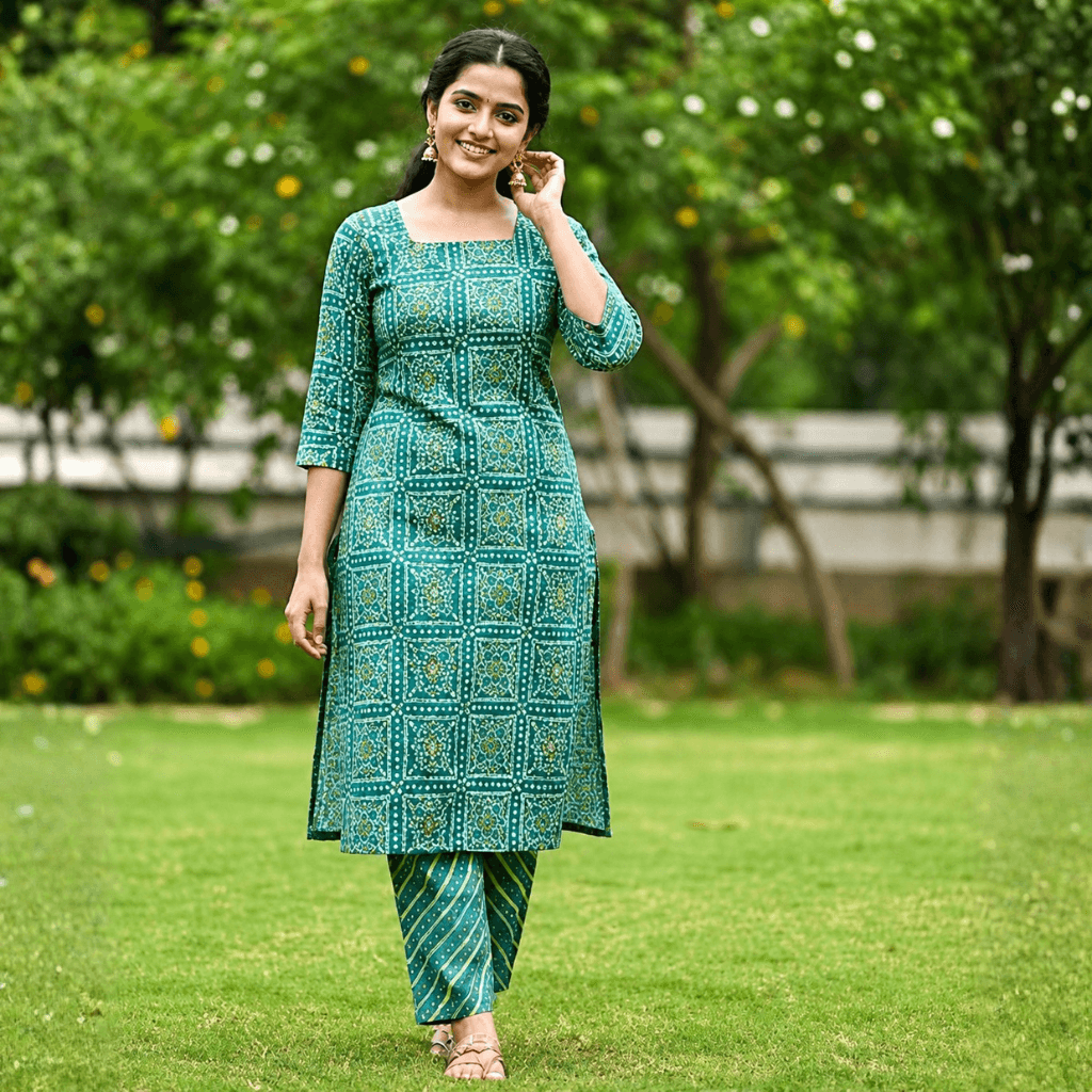 KURTI A-IE(code set) MEHENDI CHARM