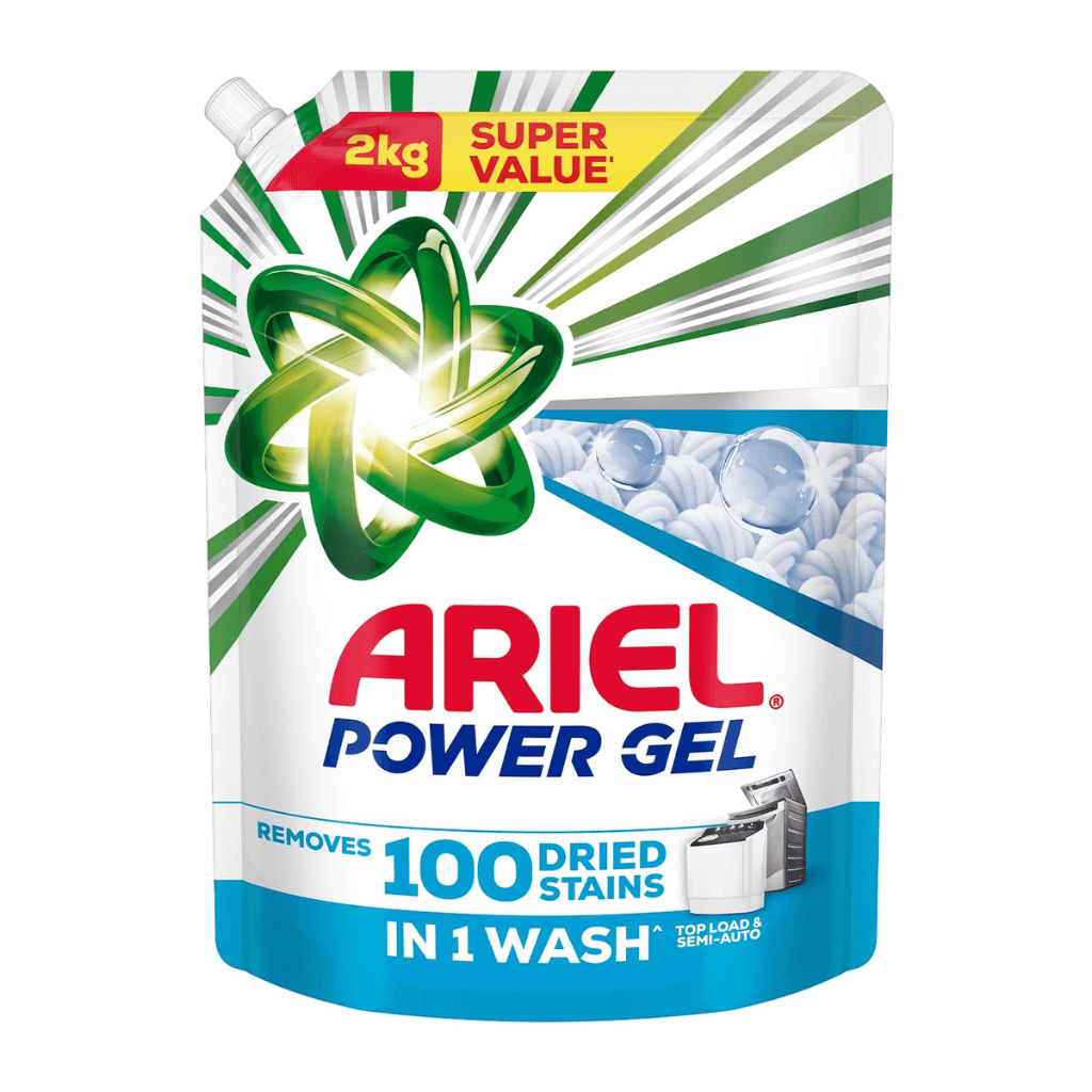 ARIEL POWER GEL LIQUID DETERGENT TOP LOAD & SEMI AUTO 2 KG
