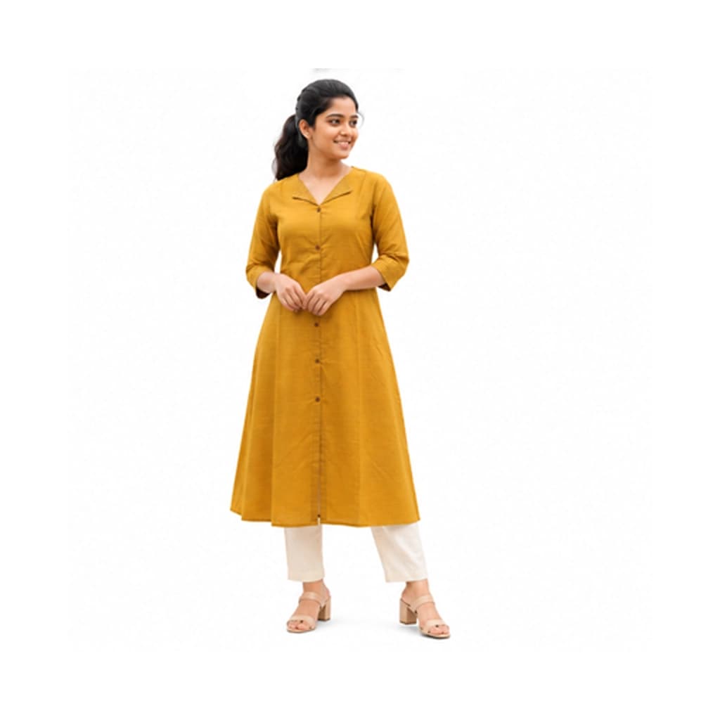 GOLDEN EARTH KURTI ( WITH LINING A LINE )