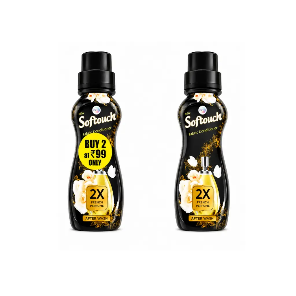 SOFTOUCH FABRIC CONDITIONER 2X FRENCH PERFUME AFTER WASH 210 ML BUY 2 AT RS 99 ONLY