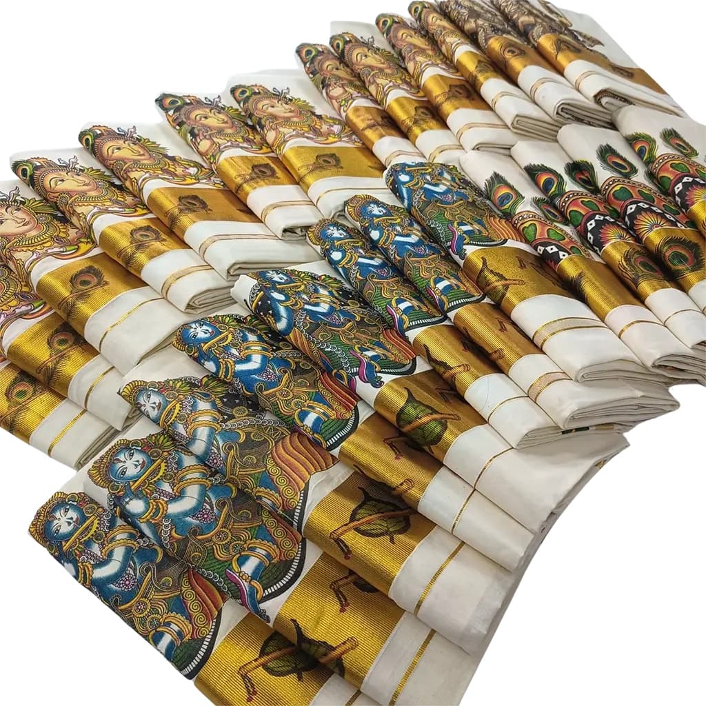 SN ONAKODI COTTON SAREE WITH MURAL PRINT 1