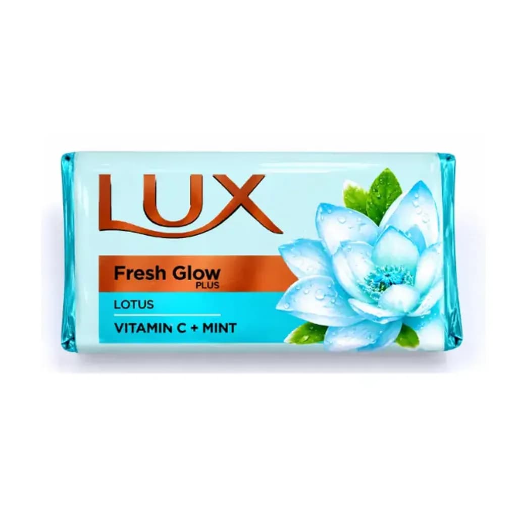 LUX FRESH GLOW LOTUS VITAMIN C+ MINT SOAP BAR 100 GM