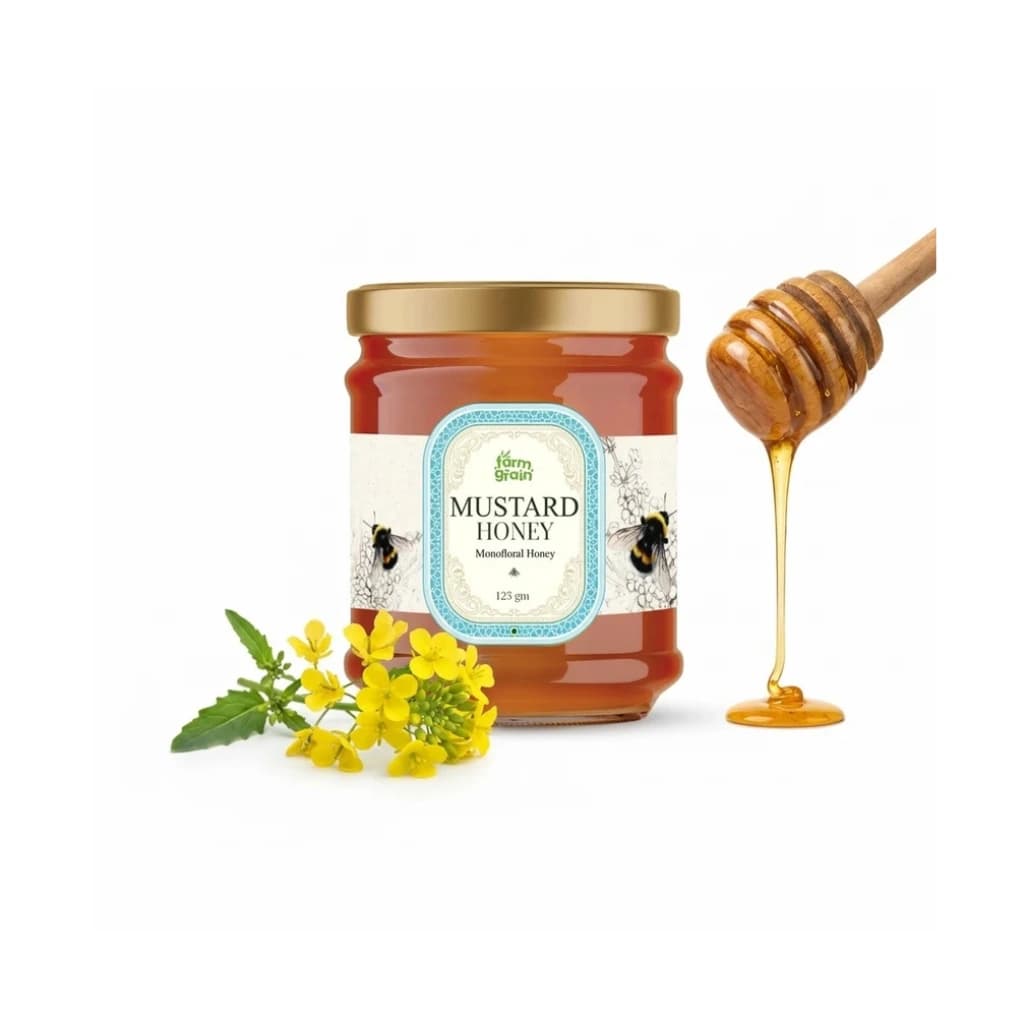 FARMGRAIN MUSTARD HONEY ORGANIC 125GM