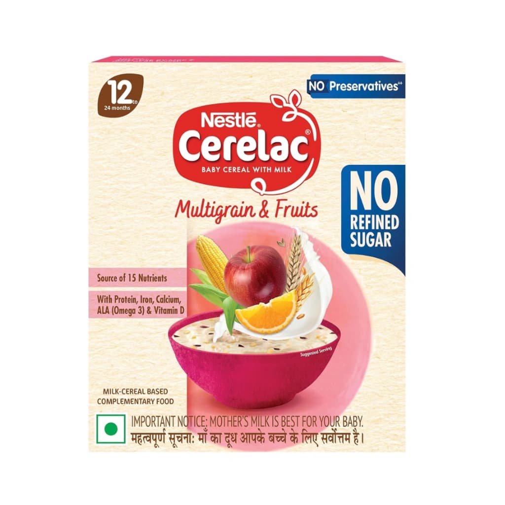 NESTLE CERELAC BABY CEREAL WITH MILK MULTIGRAIN & FRUITS 300 GM