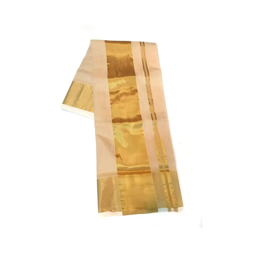Kuthampully Handloom Tissue Saree 5 inch With Blouse