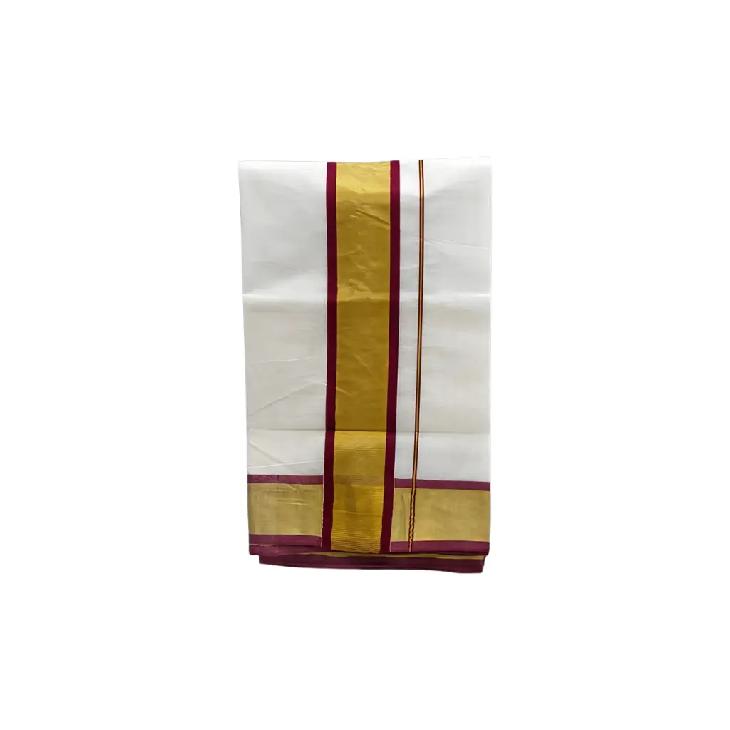 Pure cotton 4 inch color border set sarees with blouse