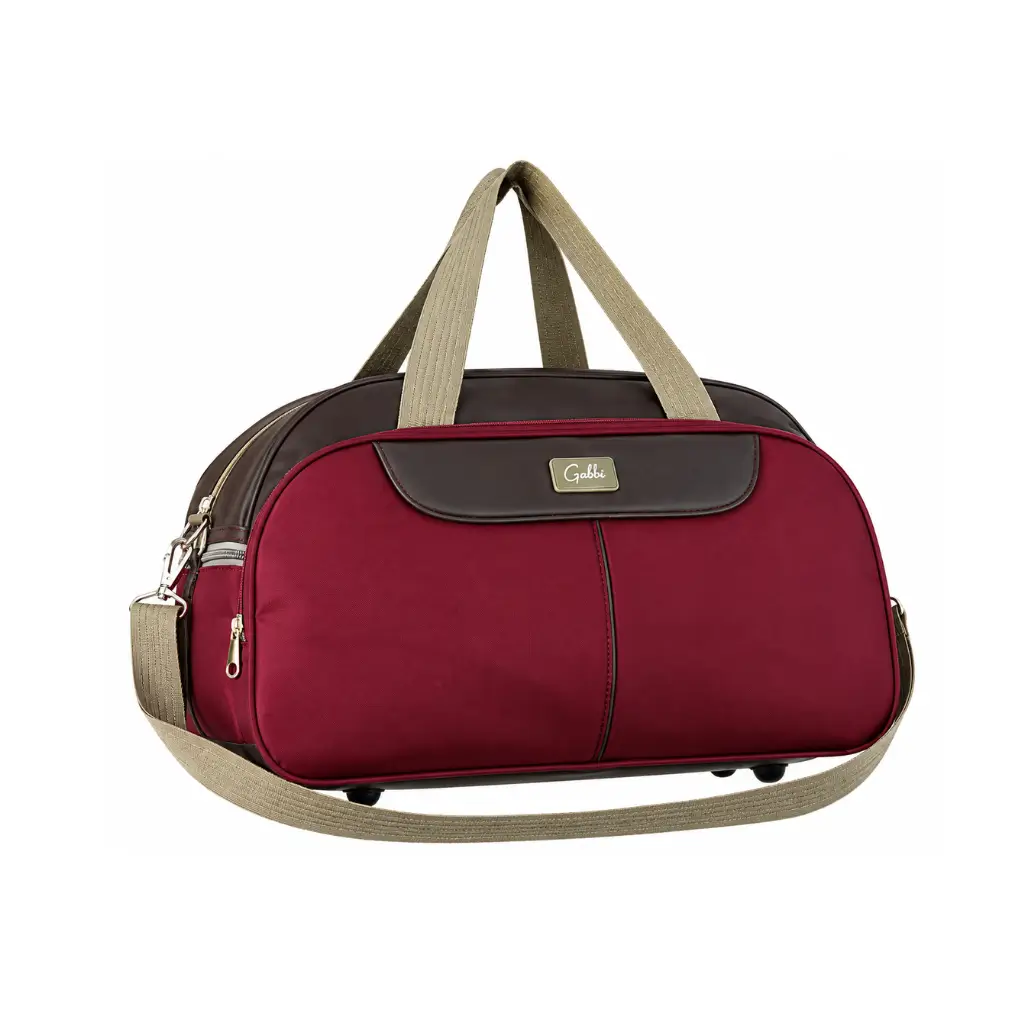 POOJA BAGS MULTI COMPARTMENT TRAVEL DUFFEL BAG | MAROON | HAND & SHOULDER CARRY | TRAVEL & DAILY USE