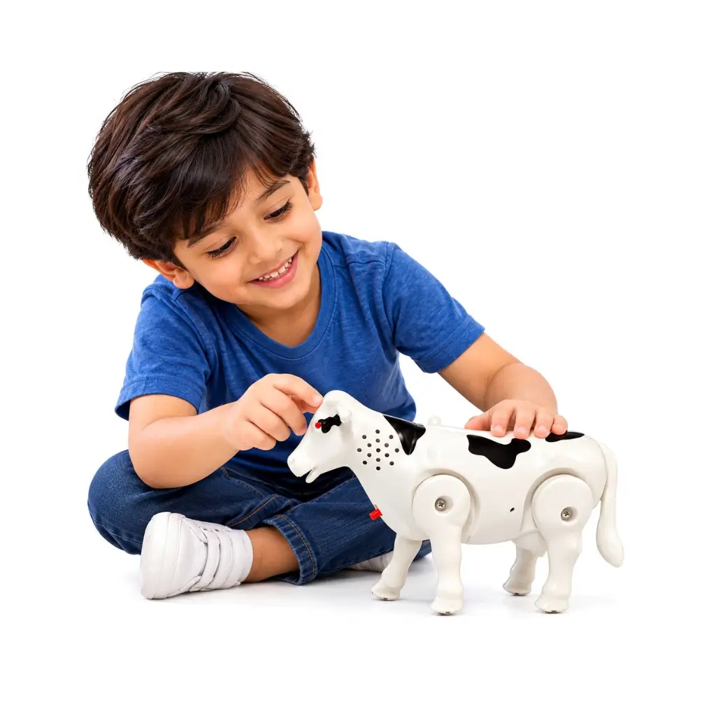 MILCH COW ELECTRIC TOY WITH FLASHING LIGHTS & MUSIC