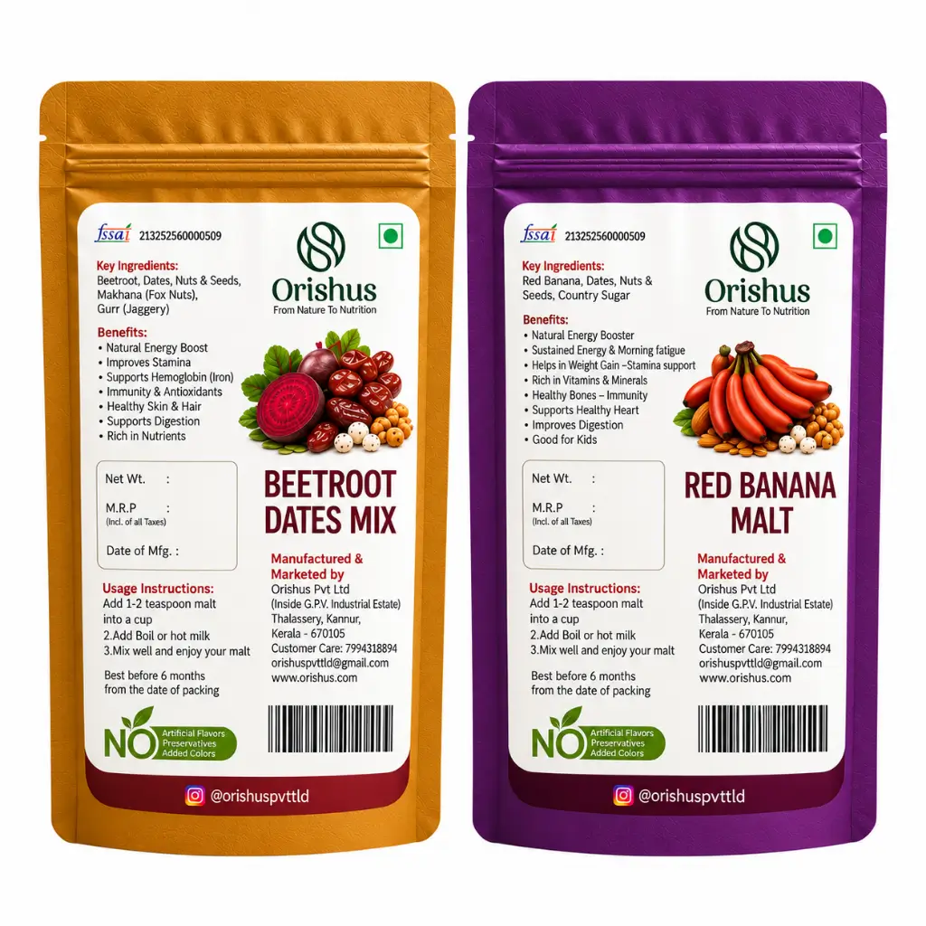 BEETROOT DATES MIX + RED BANANA MALT COMBO | ORISHUS