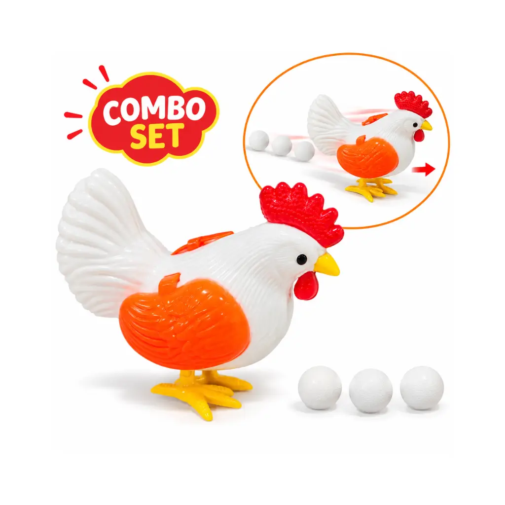 HEN LAY EGG TOY PACK OF TWO