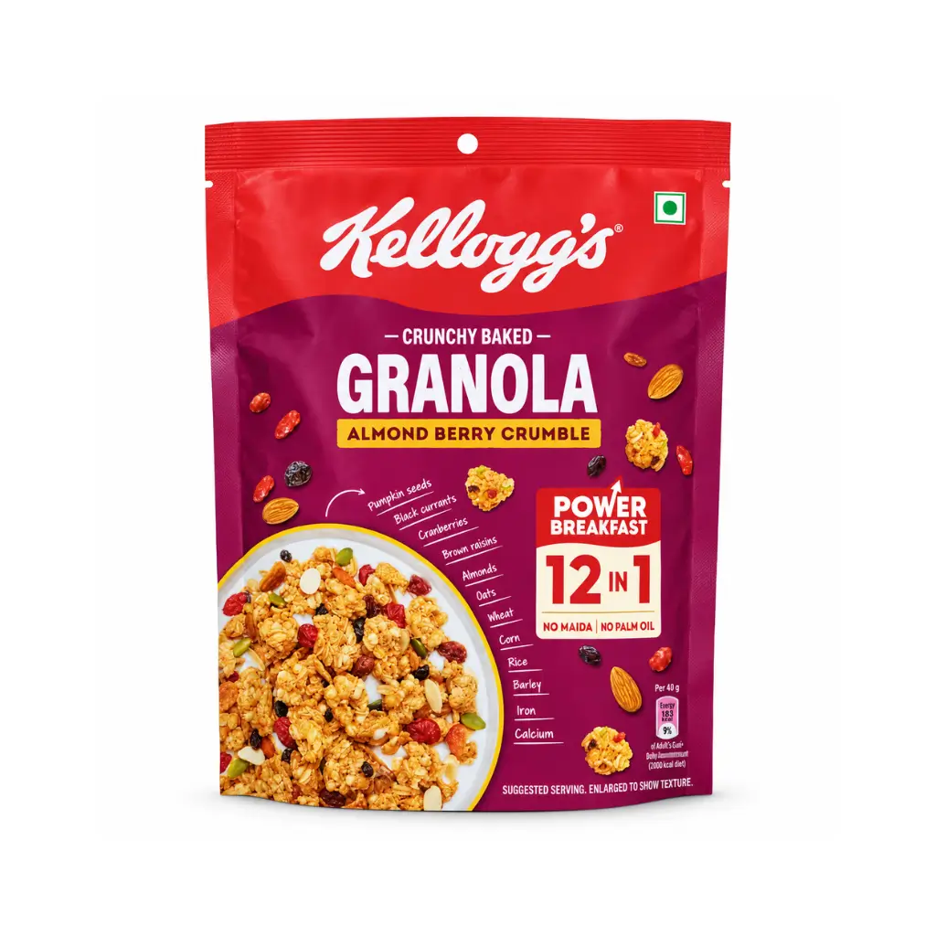 KELLOGGS GRANOLA ALMOND BERRY CRUMBLE 140 GM