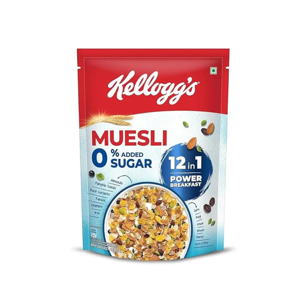 KELLOGGS MUESLI 0% ADDED SUGAR 12 IN 1 POWER BREAKFAST 400 G