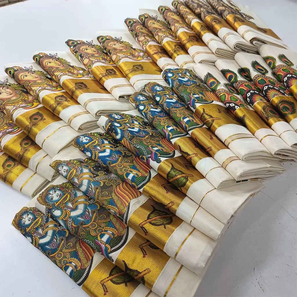 COTTON SAREE WITH MURAL PRINT 1