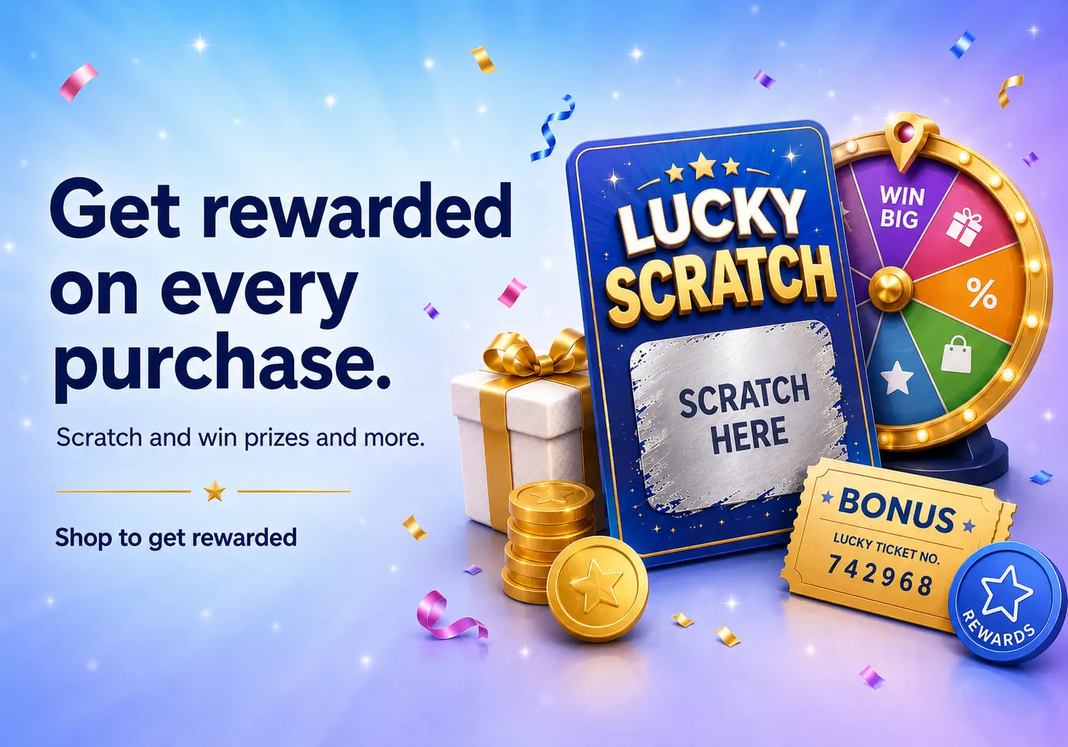 Get rewarded on every purchase.